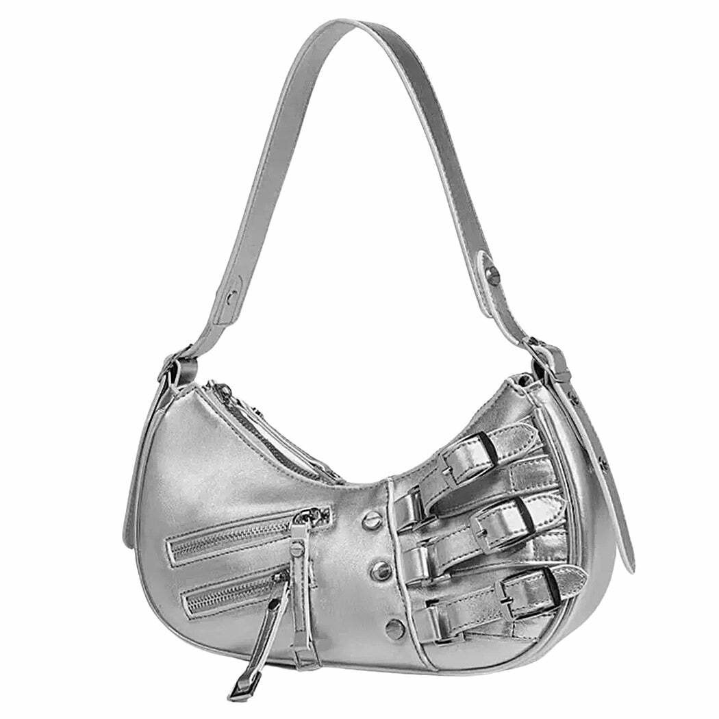 Trendy Y2K Shoulder Bag for Coquette Aesthetic & Grunge Style Lovers