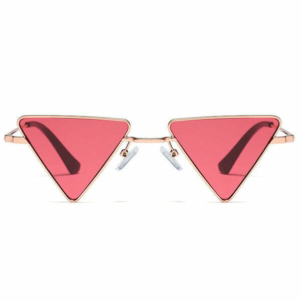 Trendy Y2K Triangle Sunglasses for Coquette and Grunge Aesthetic Looks