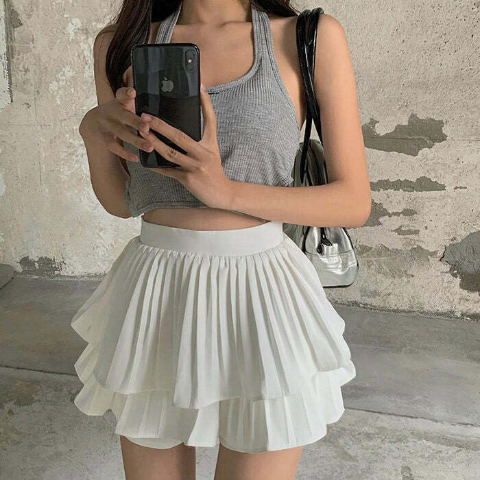 Unwritten Story Ruffle Mini Skirt - Y2K Aesthetic Cute Skirt for Stylish Looks