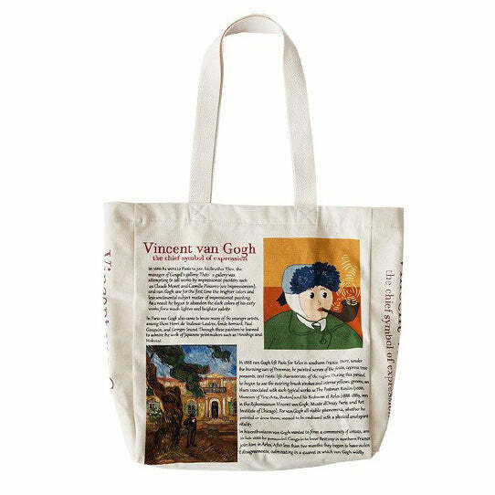 Van Gogh-Inspired Y2K Aesthetic Shoulder Bag for Trendy Outfits