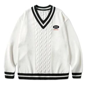 Varsity Vibe Cable Knit Sweater - Y2K Aesthetic Cozy Fall Essential