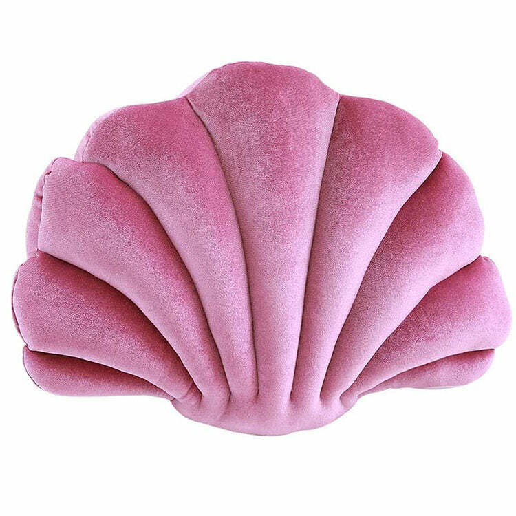 Velvet Shell Decoration Pillow - Y2K Aesthetic Home Accent Decor