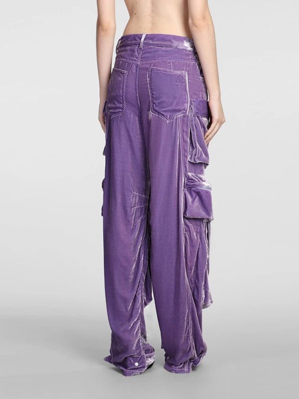 Velvet Vibe Y2K Utility Cargo Pants for Grunge and Coquette Aesthetic