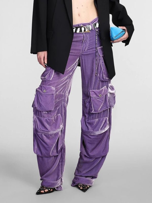 Velvet Vibe Y2K Utility Cargo Pants for Grunge and Coquette Aesthetic