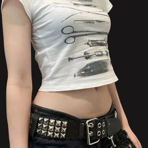 Vintage Anatomy Tools Y2K Crop Top - Cute Aesthetic Fashion Piece