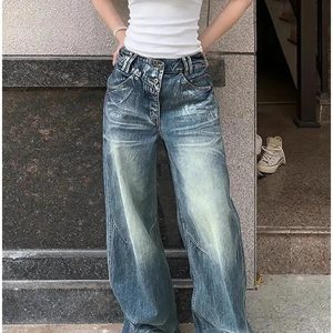 Vintage Fade Wide-Leg Jeans for Y2K Aesthetic and Grunge Style Outfits