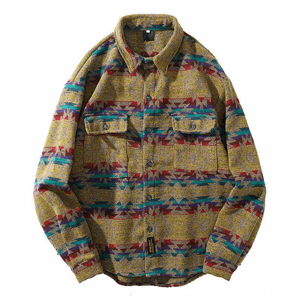 Vintage Flannel Shirt for Y2K Aesthetic & Grunge Style Outfits