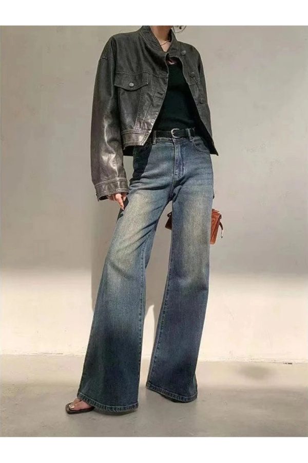 Vintage Horizon Flare Jeans - Y2K Aesthetic with a Grunge Twist