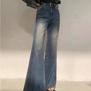 Vintage Horizon Flare Jeans - Y2K Aesthetic with a Grunge Twist