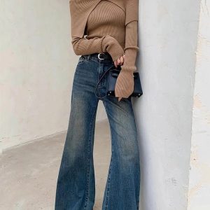 Vintage Horizon Flare Jeans - Y2K Aesthetic with a Grunge Twist