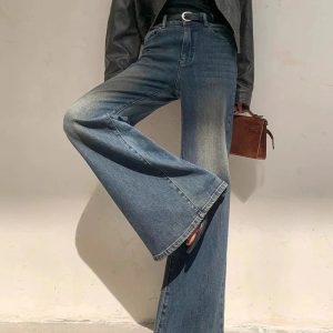 Vintage Horizon Flare Jeans - Y2K Aesthetic with a Grunge Twist