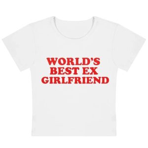 World's Best Ex Girlfriend Y2K Slogan Top for Cute Aesthetic Outfits