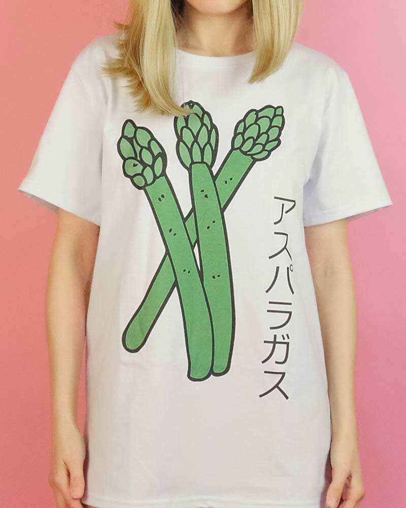 Y2K Aesthetic Asparagus T-Shirt - Cute Grunge Style Graphic Tee