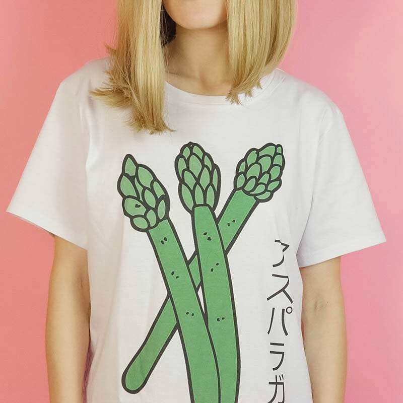 Y2K Aesthetic Asparagus T-Shirt - Cute Grunge Style Graphic Tee