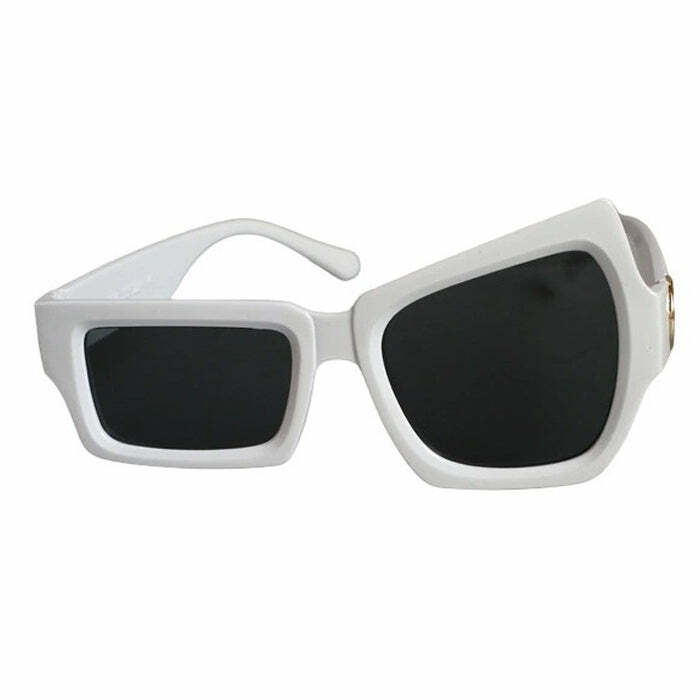 Y2K Aesthetic Blown Away Asymmetric Glasses for Trendy Outfits