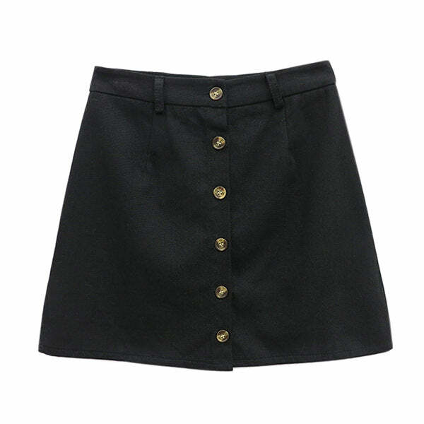 Y2K Aesthetic Button Front Cargo Skirt for Trendy Outfits