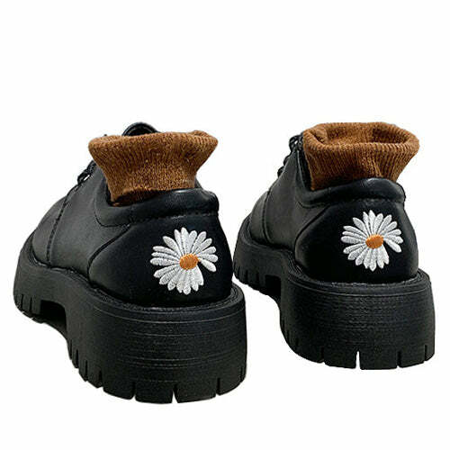 Y2K Aesthetic Daisy Boots for Grunge and Coquette Style Outfits