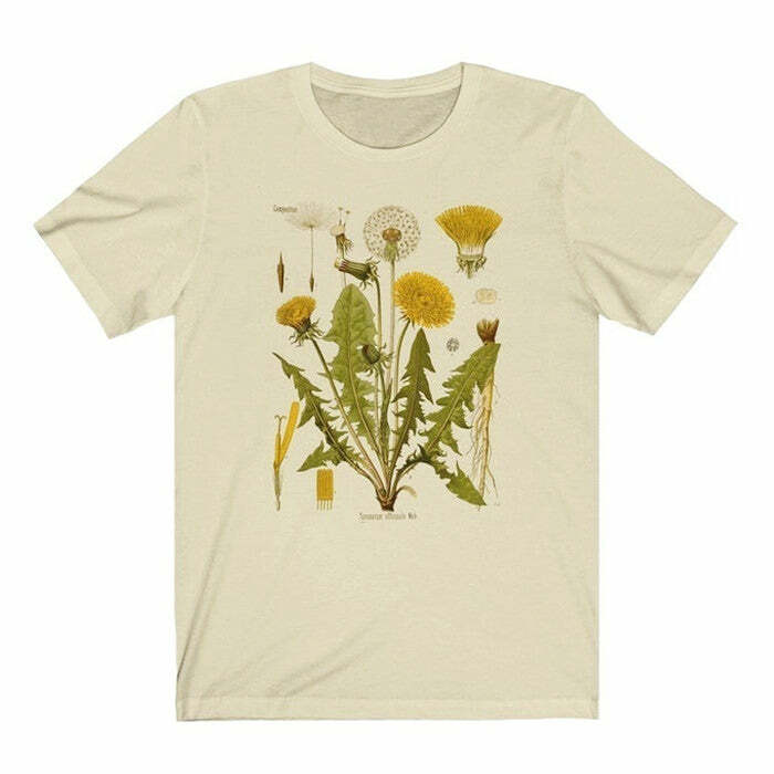 Y2K Aesthetic Dandelion T-Shirt - Cute Top for Coquette Style Lovers