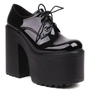 Y2K Aesthetic Darkwave Chunky Lace-Up Boots for Grunge Style Lovers