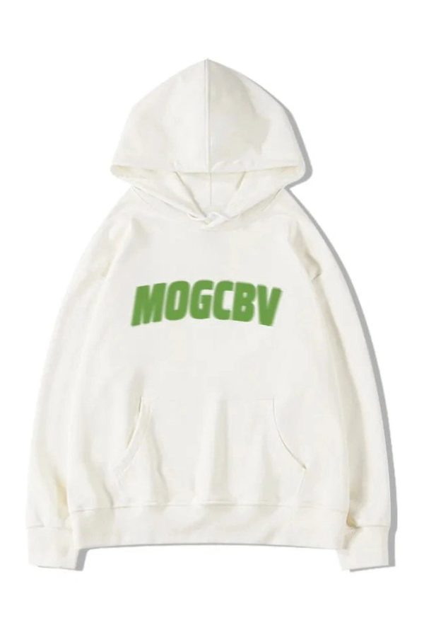 Y2K Aesthetic Fall Minimalist Block Letter Hoodie for Cozy Style