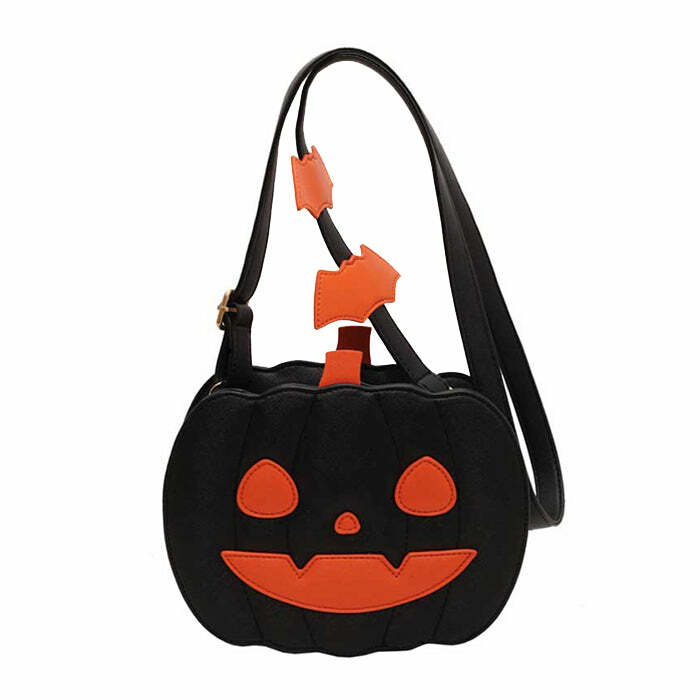 Y2K Aesthetic Halloween Pumpkin Bag for Cute Outfits & Fall Vibes