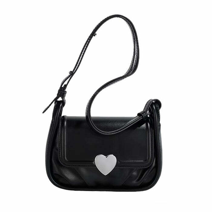 Y2K Aesthetic Heart Bag - Cute Accessory for Coquette and Grunge Styles