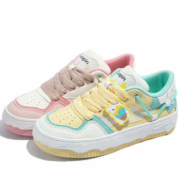 Y2K Aesthetic Ice Cream Sneakers for Cute and Comfy Outfits