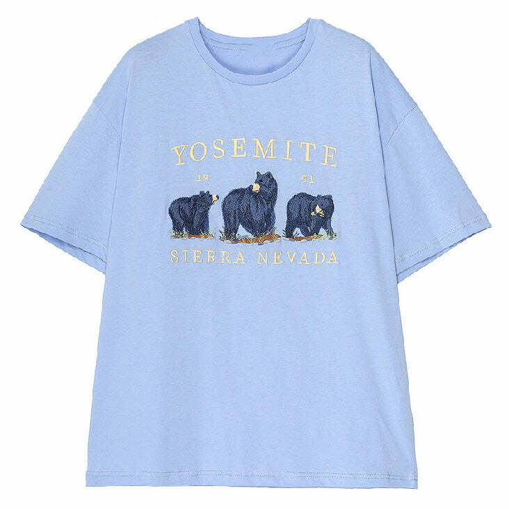 Y2K Aesthetic Nevada Bear T-Shirt - Cute Graphic Tee for Trendy Looks