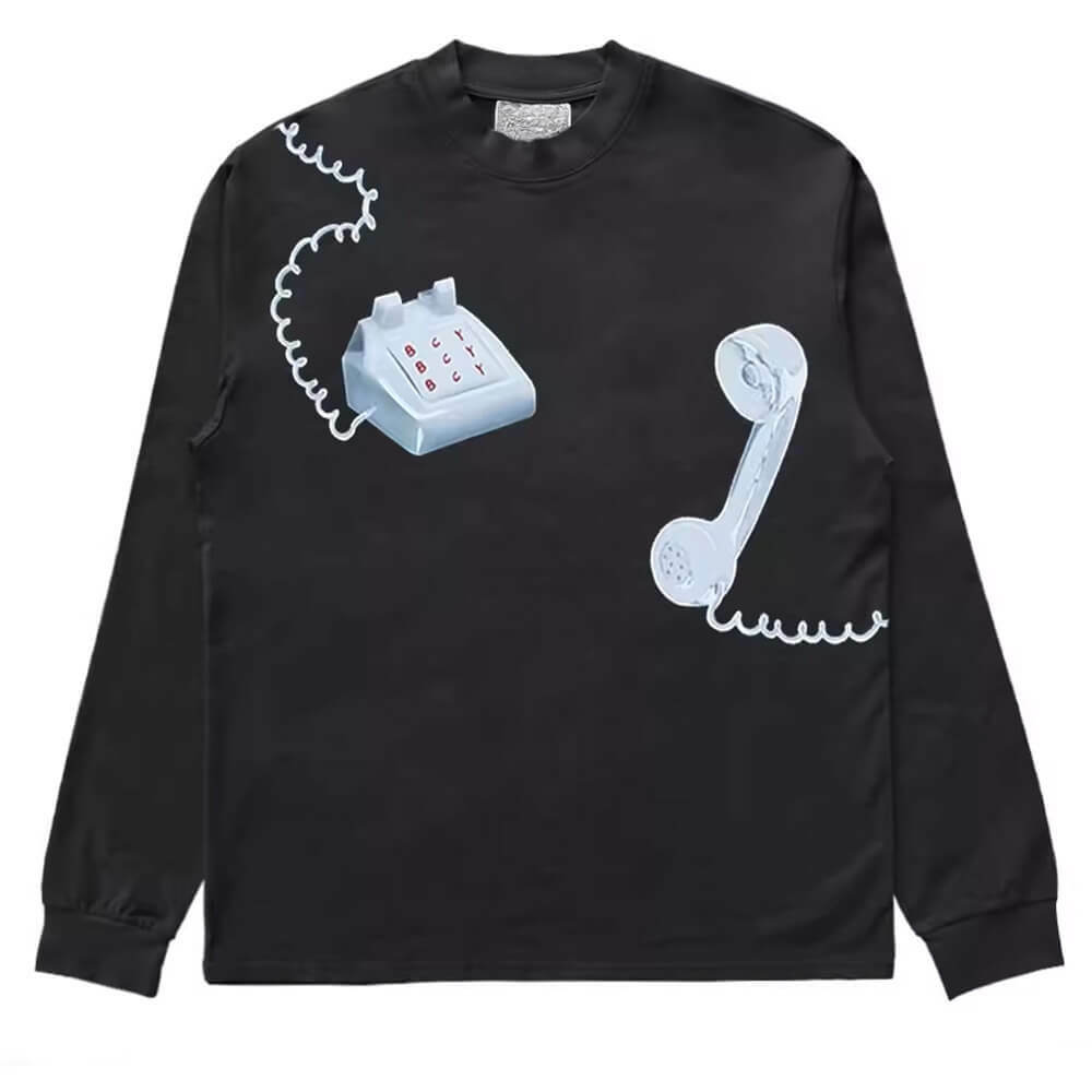 Y2K Aesthetic Old School Phone Graphic Sweatshirt for Trendy Looks