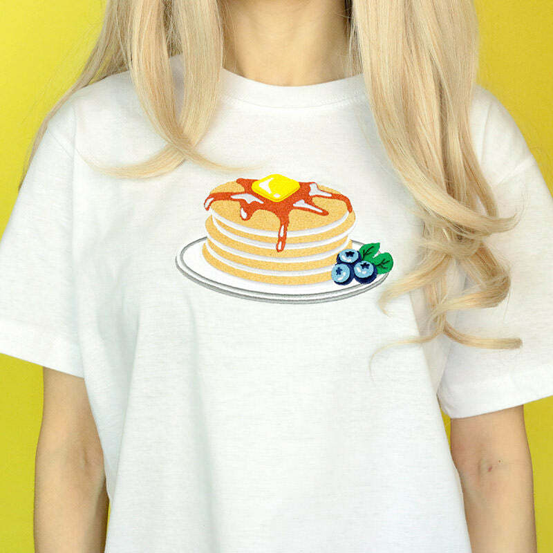 Y2K Aesthetic Pancakes T-Shirt - Cute Graphic Tee for Trendy Outfits