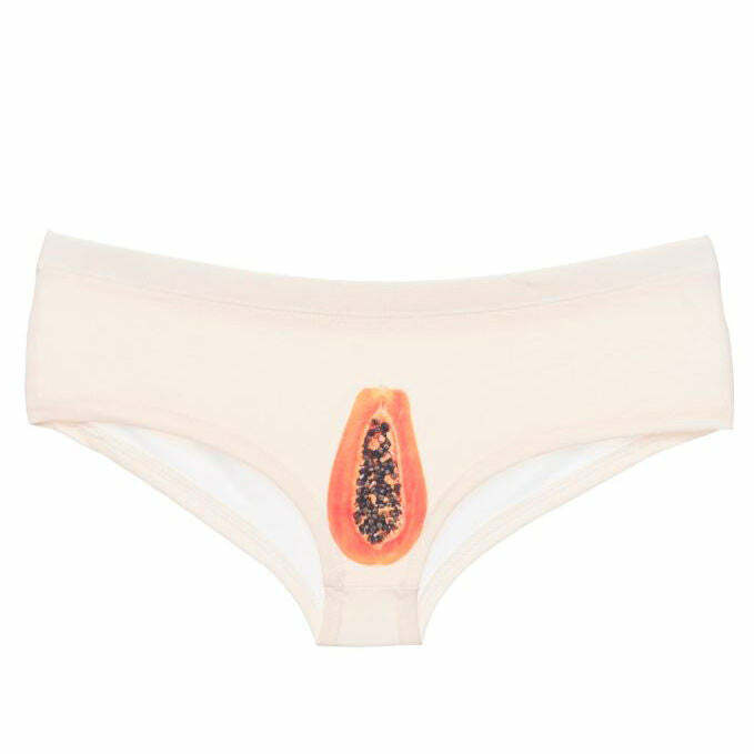 Y2K Aesthetic Papaya Panty - Cute & Comfy for Coquette Style Lovers