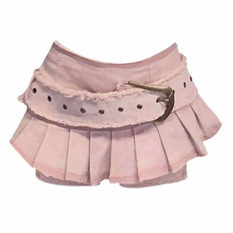 Y2K Aesthetic Pink Micro Skort for Cute Outfits and Coquette Style