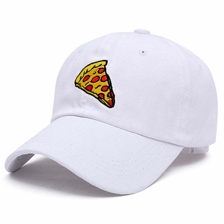 Y2K Aesthetic Pizza Slice Cap - Cute & Comfy Accessory for Trendsetters