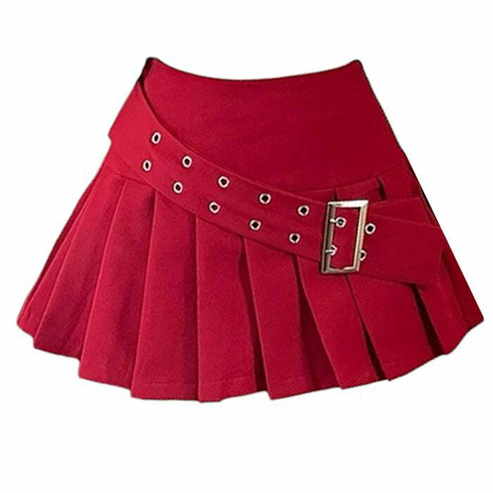 Y2K Aesthetic Pleated Skirt for Cute Coquette and Grunge Outfits