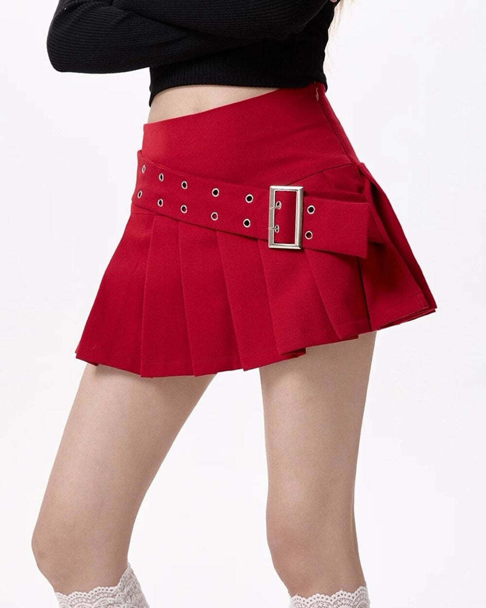 Y2K Aesthetic Pleated Skirt for Cute Coquette and Grunge Outfits