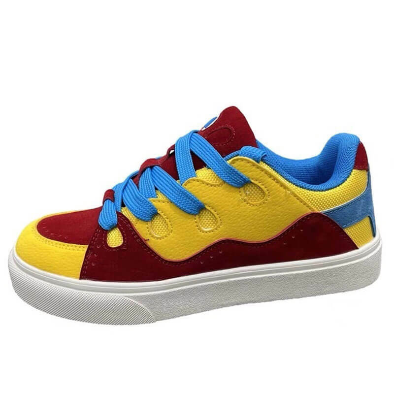 Y2K Aesthetic Primary Colors Skater Sneakers for Trendy Outfits