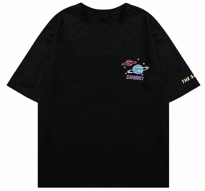 Y2K Aesthetic Saturn T-Shirt - Cute Graphic Tee for Trendy Outfits