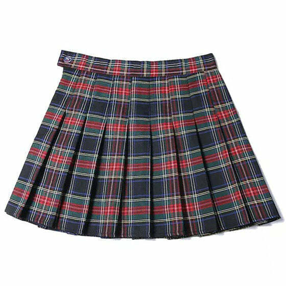 Y2K Aesthetic School Spirit Plaid Skirt for Trendy Outfits