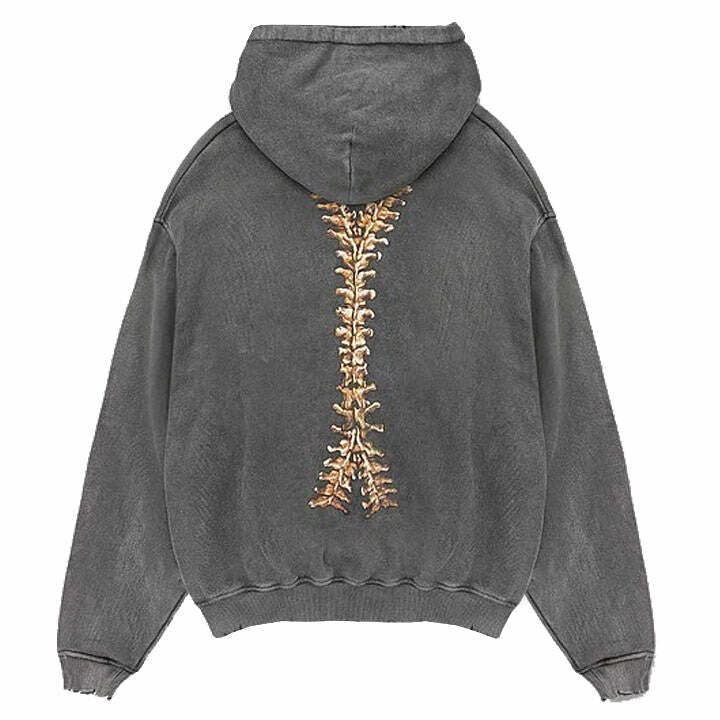 Y2K Aesthetic Skeleton Zip Up Hoodie for Comfy Grunge Style Vibes