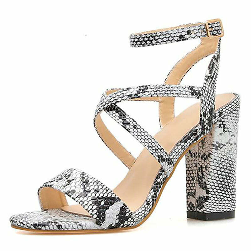 Y2K Aesthetic Snakeskin Heeled Sandals for Trendy Outfits