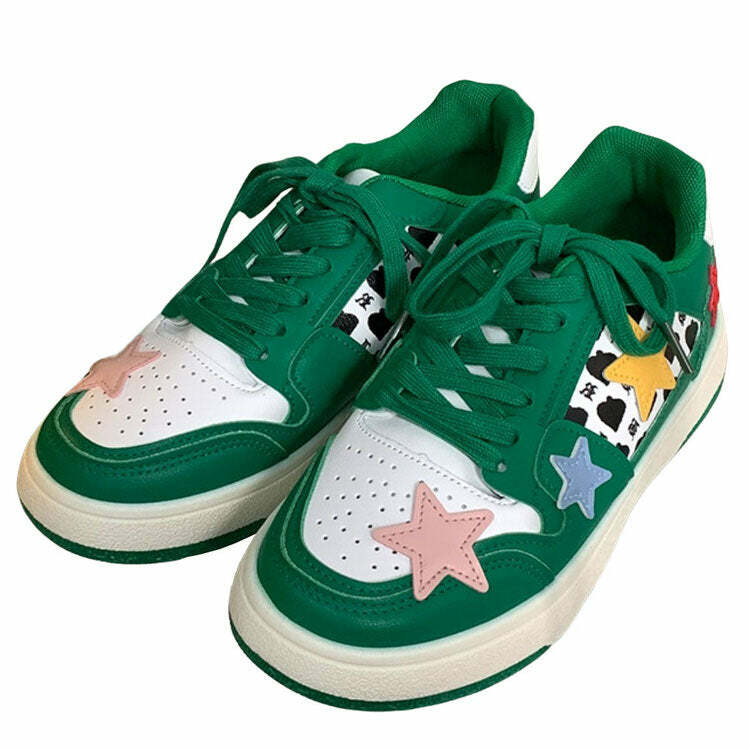 Y2K Aesthetic Star Behavior Sneakers for Trendy Outfits and Styles