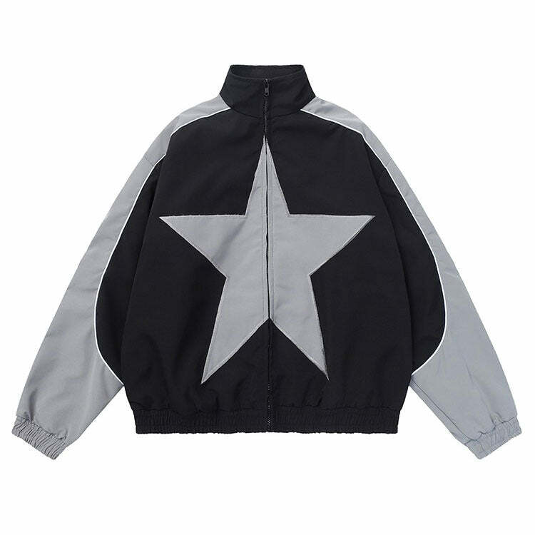 Y2K Aesthetic Star Girl Bomber Jacket for Trendy Outfits and Styles