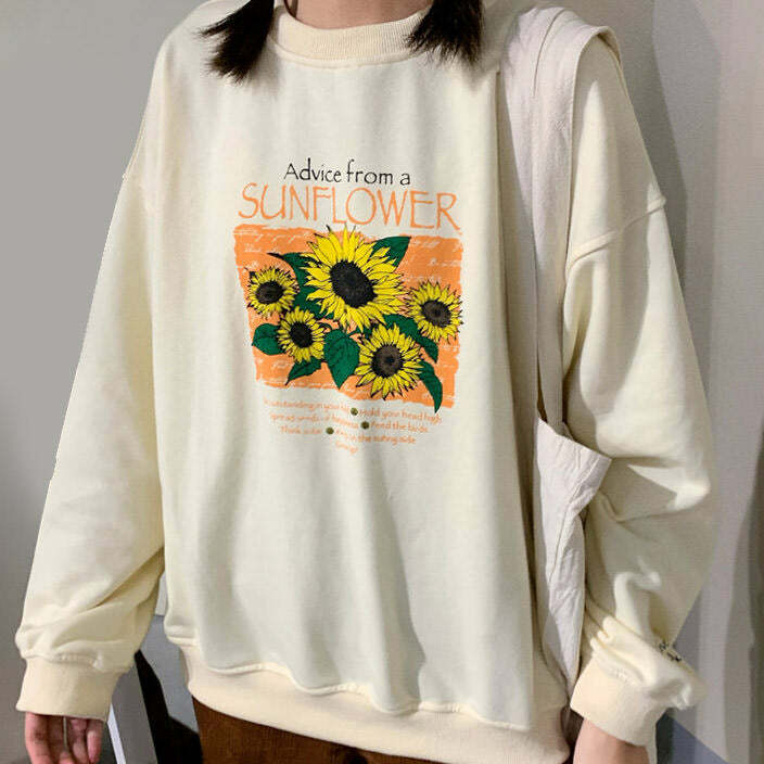 Y2K Aesthetic Sunflower Sweatshirt - Cute & Comfy for Every Style