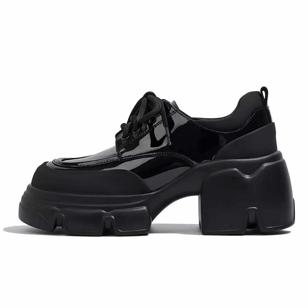 Y2K Aesthetic Taste of Danger Platform Shoes for Grunge & Coquette Style