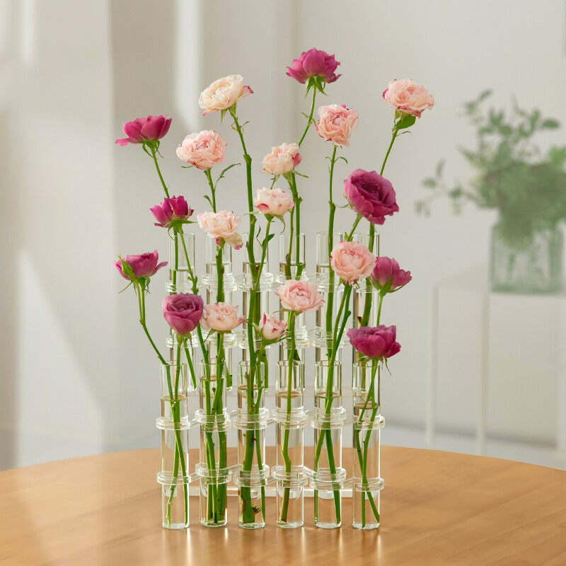 Y2K Aesthetic Test Tube Flower Vase for Cute Home Decor & Aesthetic Vibes