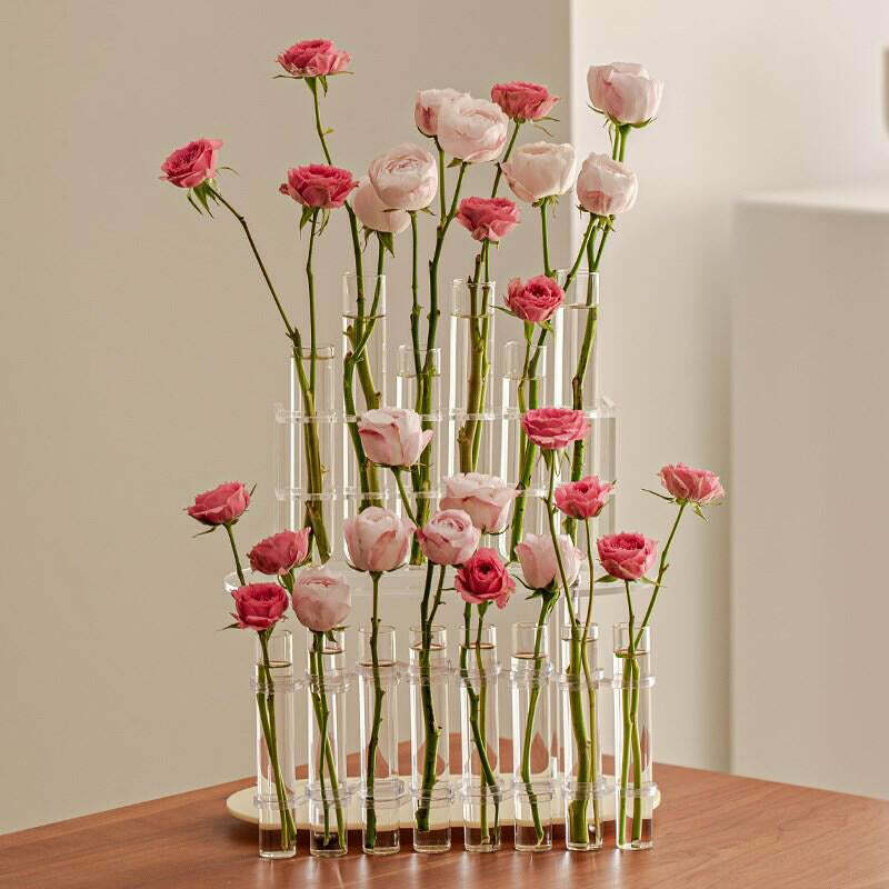 Y2K Aesthetic Test Tube Flower Vase for Cute Home Decor & Aesthetic Vibes