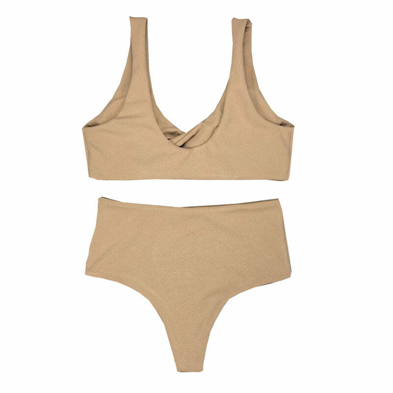 Y2K Aesthetic Touch My Body Bikini Set for Cute Summer Vibes