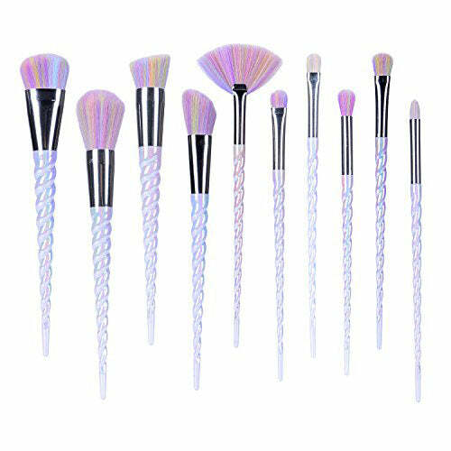 Y2K Aesthetic Unicorn Makeup Brush Set for Cute and Comfy Looks