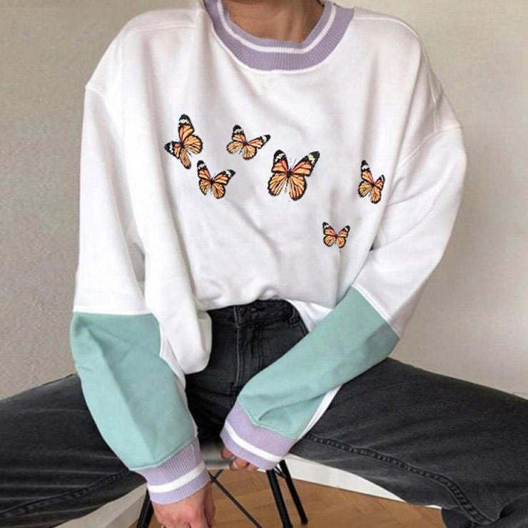 Y2K Aesthetic Ur My Butterfly Sweatshirt - Cute Comfy Hoodie for Fall