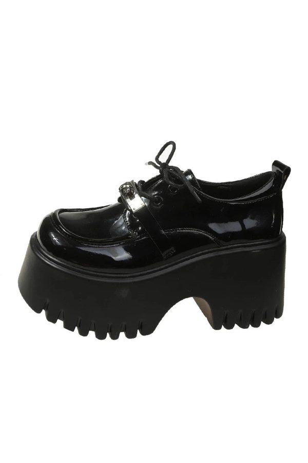 Y2K Aesthetic Void Walker Platform Loafers for Grunge and Coquette Style